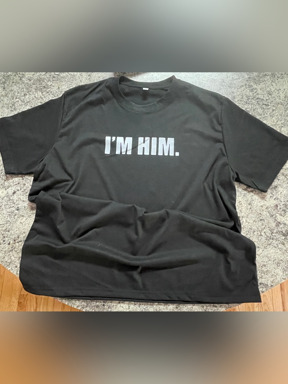 Black "I'M HIM." Graphic T‑Shirt for Men